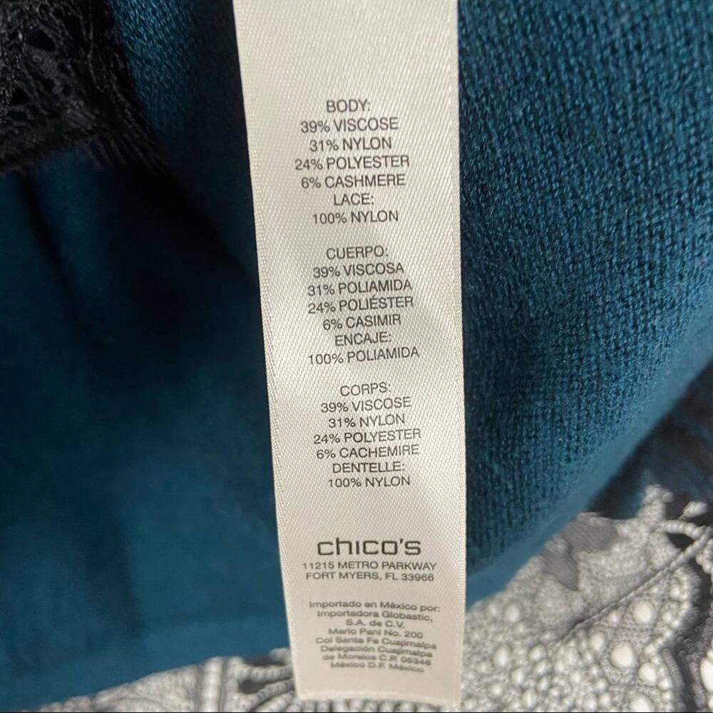 Chico’s Women's Cashmere Blend Sweater Size Small - Picture 4 of 7